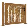 vidaXL Poartă de grădină 100x75 cm oțel corten, design bambus