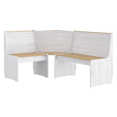 vidaXL Set mobilier bucătărie, 3 piese, maro miere&alb, lemn masiv pin
