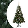 vidaXL Brad de Crăciun artificial cu globuri 120 cm 150 LED-uri