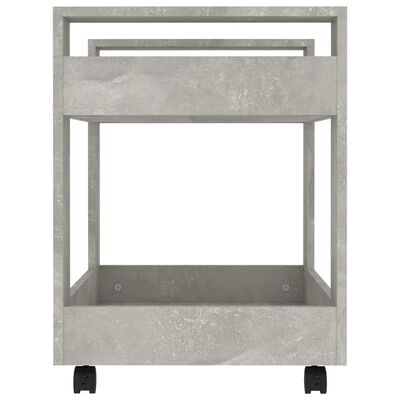 vidaXL Cărucior de birou, gri beton, 60x45x60 cm, lemn prelucrat