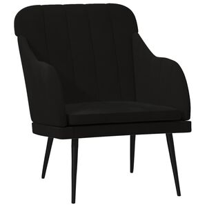 vidaXL Fotoliu, negru, 63x76x80 cm, catifea