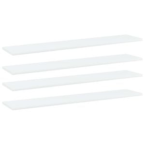vidaXL Plăci bibliotecă, 4 buc., alb, 100 x 20 x 1,5 cm, PAL
