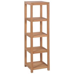 vidaXL Raft depozitare baie, 4 niveluri, 42x42x165 cm, lemn tec masiv