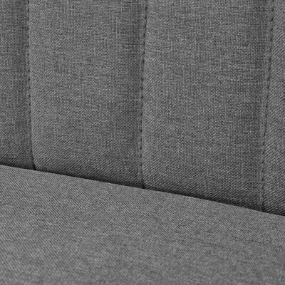 vidaXL Canapea din material textil 117 x 55,5 x 77 cm, gri deschis
