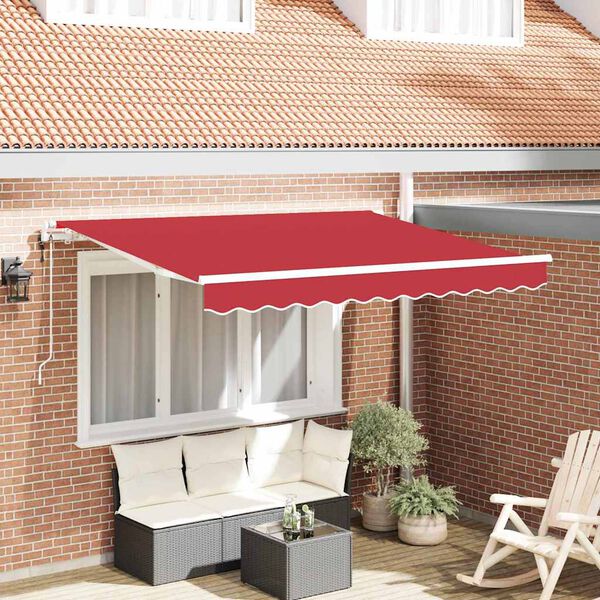 vidaXL Cortina Retractabilă Roșu 350 x 200 cm țesătură