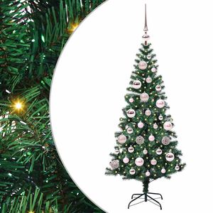 vidaXL Pom de Crăciun artificial pre-iluminat cu 150 LED Verde 120 cm