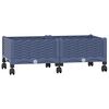 vidaXL Ghiveci de grădină cu roți Gri Albastru 80 x 40 x 33 cm PP