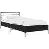 vidaXL Cadru de pat Stejar Negru 80 x 200 cm Lemn prelucrat