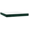 vidaXL Pat box spring cu saltea, verde &icirc;nchis, 160x200 cm, catifea