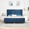 vidaXL Cadru de pat cu headboard albastru 180 x 200 cm țesătură