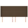 vidaXL Tăblie de pat cu aripioare maro &icirc;nchis 203x16x118/128 cm textil