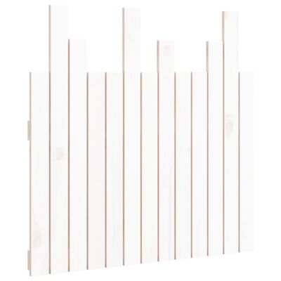 vidaXL Tăblie de pat pentru perete, alb, 82,5x3x80 cm, lemn masiv pin