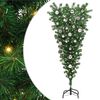 vidaXL Brad de Crăciun artificial pre-iluminat cu globuri răsturnat