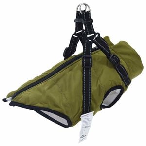 vidaXL Haina pentru C&acirc;ini Verde Army L36 Fleece și poliester