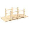 vidaXL Pod de grădină cu balustrade, 150x67x56 cm, lemn masiv de molid