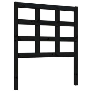 vidaXL Tăblie de pat, negru, 80,5x4x100 cm, lemn masiv de pin