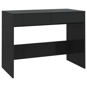 vidaXL Birou, negru, 101x50x76,5 cm, PAL