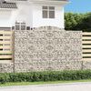 vidaXL Coșuri gabion arcuite 12 buc. 300x50x200/220 cm fier galvanizat