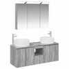 vidaXL Set dulap baie 4 pcs Sonoma gri 100 x 14,5 x 70 cm