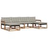 vidaXL Set de canapele de exterior 6 buc. Gri natural și deschis