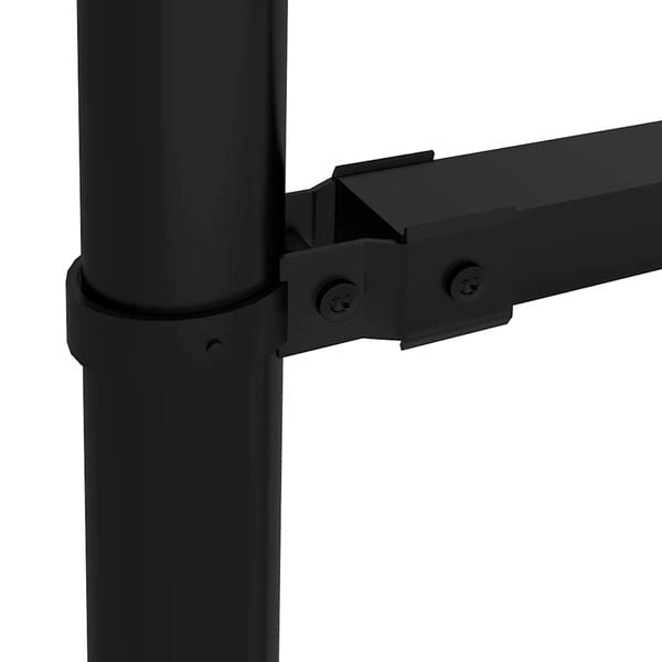 vidaXL Gard de grădină cu v&acirc;rf tip suliță din oțel 714,5x150 cm, negru