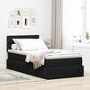 vidaXL Pat cu storage cu saltea cu headboard Negru 90 x 200 cm Catifea
