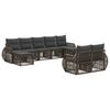 vidaXL Set de canapele pentru grădină 9 pcs Gri și gri &icirc;nchis