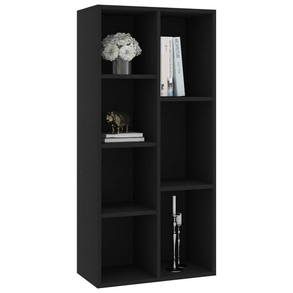 vidaXL Bibliotecă, negru, 50x25x106 cm, lemn prelucrat