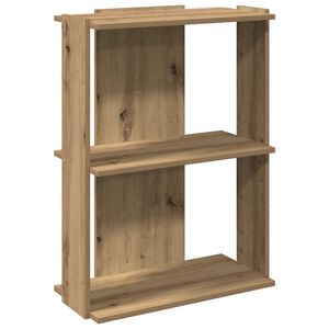 vidaXL Bibliotecă 3 etaje stejar artizanal 60x30x80 cm lemn prelucrat