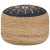 vidaXL Taburet puf lucrat manual, 45 x 30 cm, iută