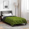 vidaXL Duvet de iarnă Verde și Antracit 220 x 155 cm Microfibră