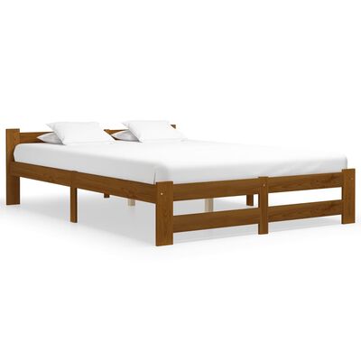 vidaXL Cadru de pat, maro miere, 160 x 200 cm, lemn masiv de pin