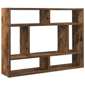 vidaXL Raft de perete, stejar fumuriu, 75x16x55 cm, lemn compozit