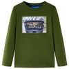 Tricou pentru copii cu m&acirc;neci lungi, kaki &icirc;nchis, 116