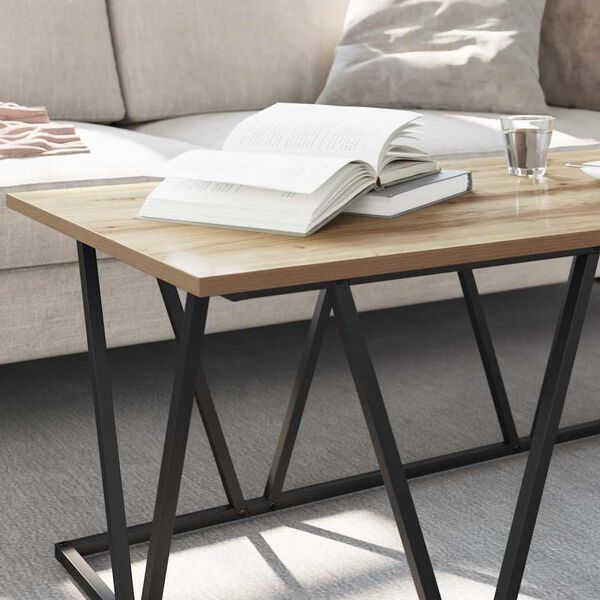 vidaXL Masă de cafea Stejar Artizanal 100 x 50 x 40 cm