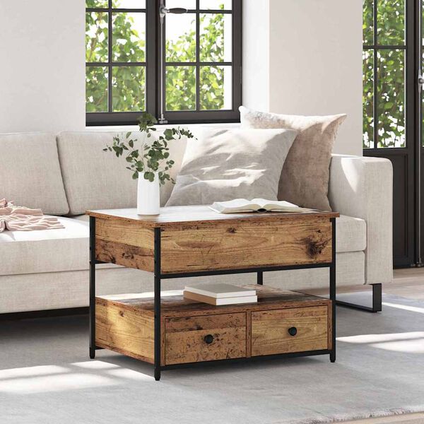 vidaXL Masă de cafea Lemn Vechi 70 x 50 x 54.5 cm Lemn compozit