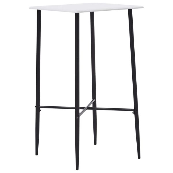 vidaXL Set mobilier de bar, 3 piese, negru, plastic