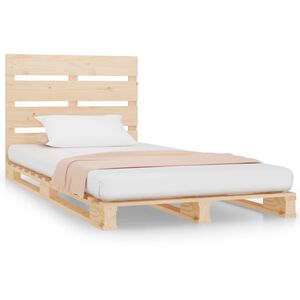 vidaXL Cadru de pat Single, 90x190 cm, lemn masiv de pin