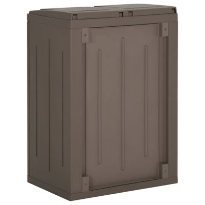 vidaXL Coș de gunoi cu 2 uși, maro, 65x45x88 cm, PP