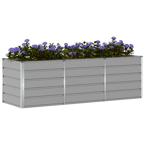 vidaXL Jardinieră Gri deschis 240 x 80 x 75 cm Oțel
