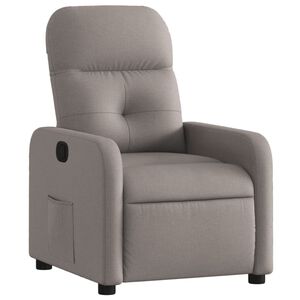 vidaXL Fotoliu rabatabil, gri taupe, material textil