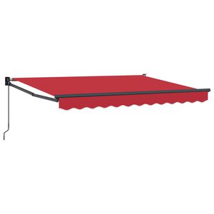 vidaXL Copertină retractabilă manuală Roșu 3,5 x 2 m