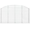 vidaXL Coș gabion arcuit 200x30x100/120 cm fier galvanizat