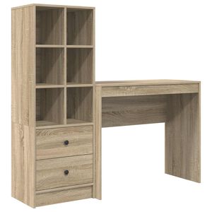 vidaXL Birou Stejar Sonoma 135,5 x 40 x 127 cm 2 buc.