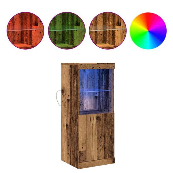 vidaXL Bufet LED Lemn vechi 41 x 37 x 100 cm Lemn compozit