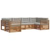 vidaXL Set de canapele de exterior 6 pcs Gri natural și deschis