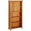 vidaXL Bibliotecă cu 5 rafturi, 70x22x140 cm, lemn masiv de stejar