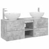 vidaXL Set de mobilier pentru baie 3 buc. Gri Beton