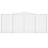 vidaXL Coșuri gabion arcuite 3 buc. 400x50x160/180 cm, fier galvanizat