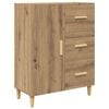 vidaXL Bufet Stejar Artizanal 34 x 69.5 x 90 cm Lemn prelucrat